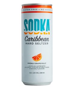 ​Sodka Grapefruit Hard Seltzer 25cl – tray met 12 blikjes bruisend water met grapefruit