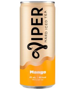 Viper Iced Tea Mango Hard Seltzer 25cl – tray met 12 blikjes mango-thee smaak