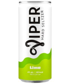 Viper Lime Hard Seltzer 25cl – tray met 12 blikjes bruiswater met limoensmaak