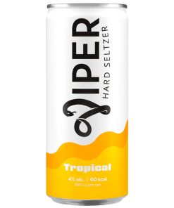 Viper Tropical Hard Seltzer 25cl – tray met 12 blikjes bruiswater met tropisch fruit