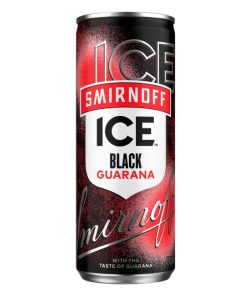 Smirnoff Ice Black Guarana 25cl – tray met 12 energieke premixdrankjes