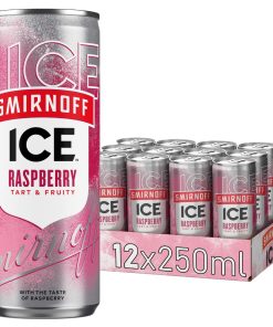 Smirnoff Ice Raspberry 25cl – tray met 12 vodka mix blikjes