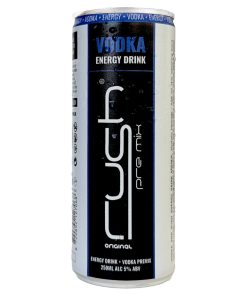 Rush Energy Vodka Blikjes 25cl Tray 12 Stuks – goedkoopdrank.nl