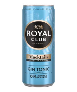 Royal Club Mocktails Gin Tonic blikjes 0% Alcoholvrij 25cl – tray 12