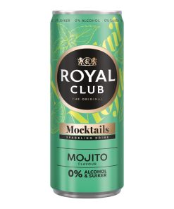 Royal Club Mocktails Mojito 0% Alcoholvrij 25cl – tray 12 blikjes